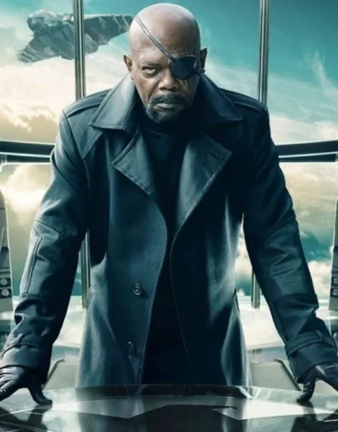 Samuel Jackson Leather Trench Coat