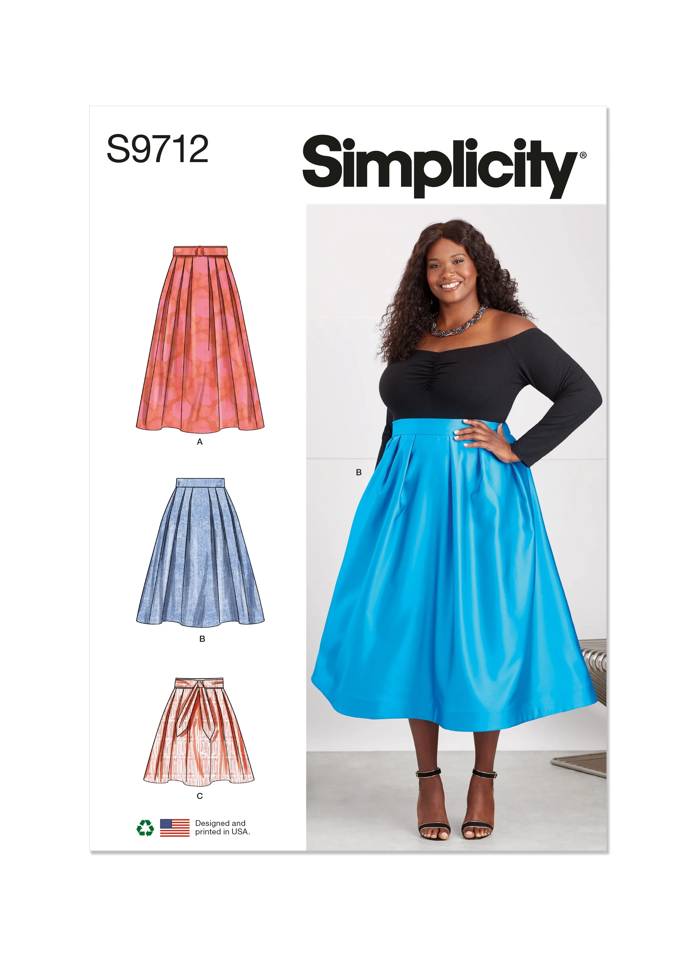 Simplicity 9712 Women's Skirts Sewing pattern