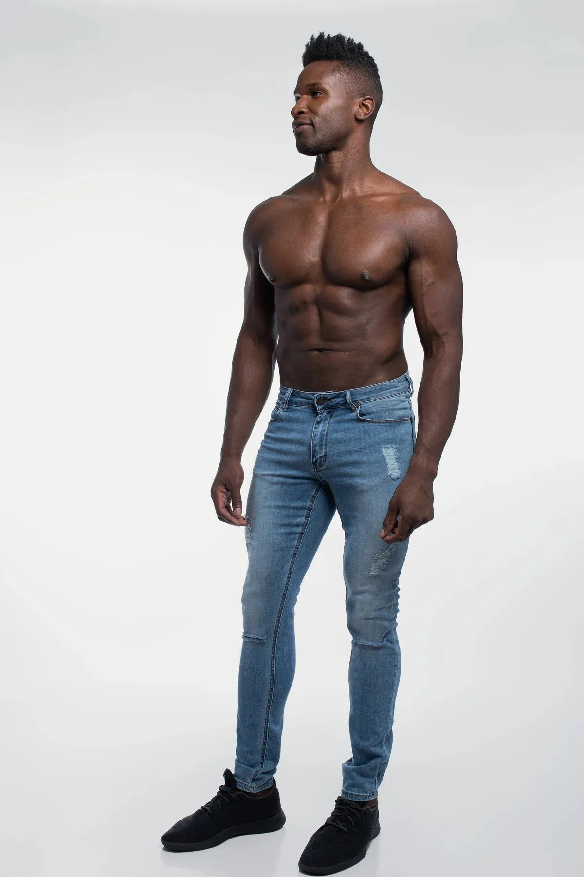 Slim Athletic Fit Destroyed Jeans