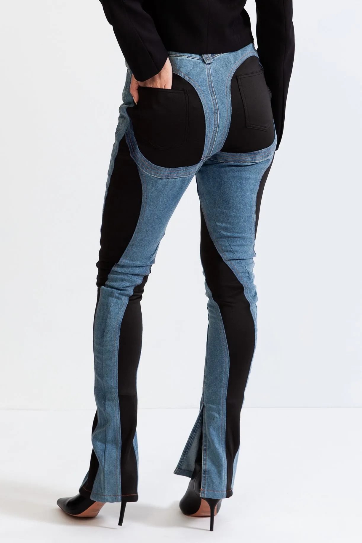 Slim Fit Skinny Jeans - Bicolor