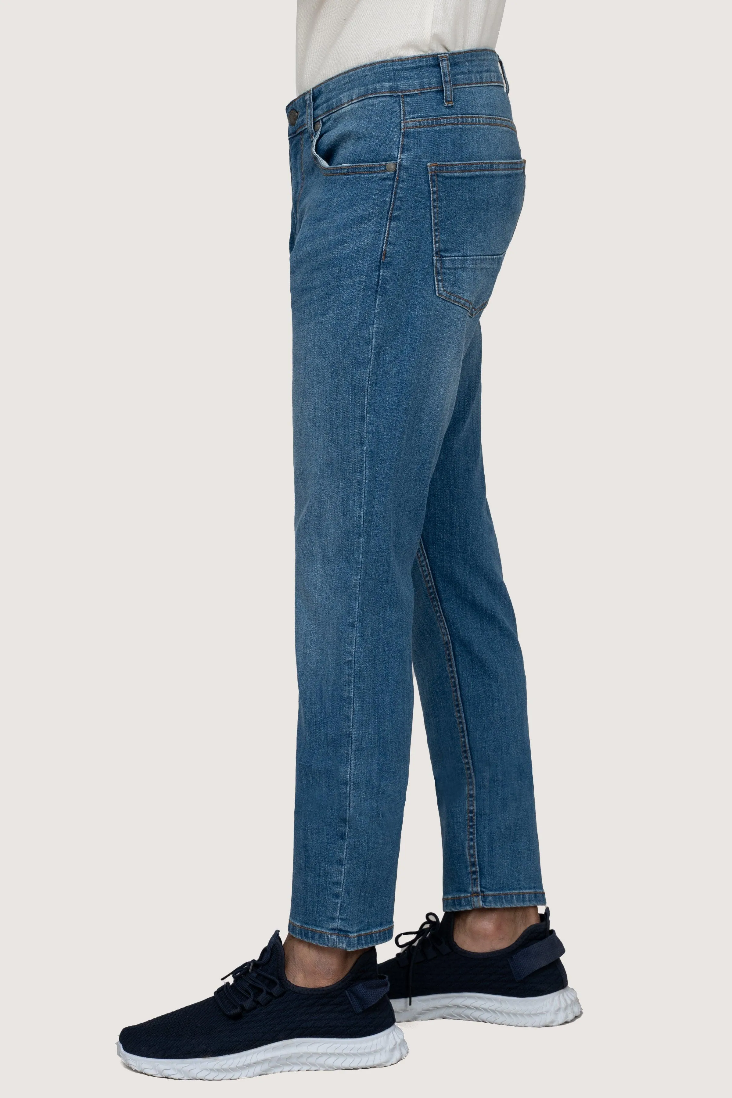 SLIM LEG DENIM JEANS LIGHT BLUE