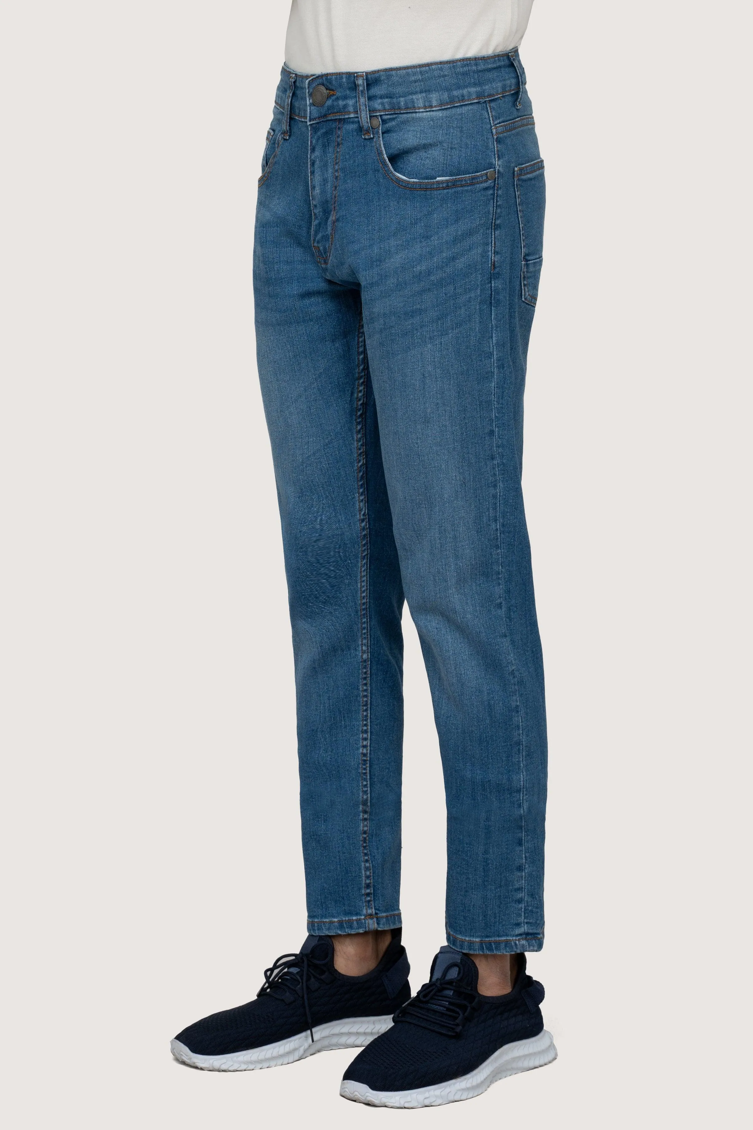 SLIM LEG DENIM JEANS LIGHT BLUE