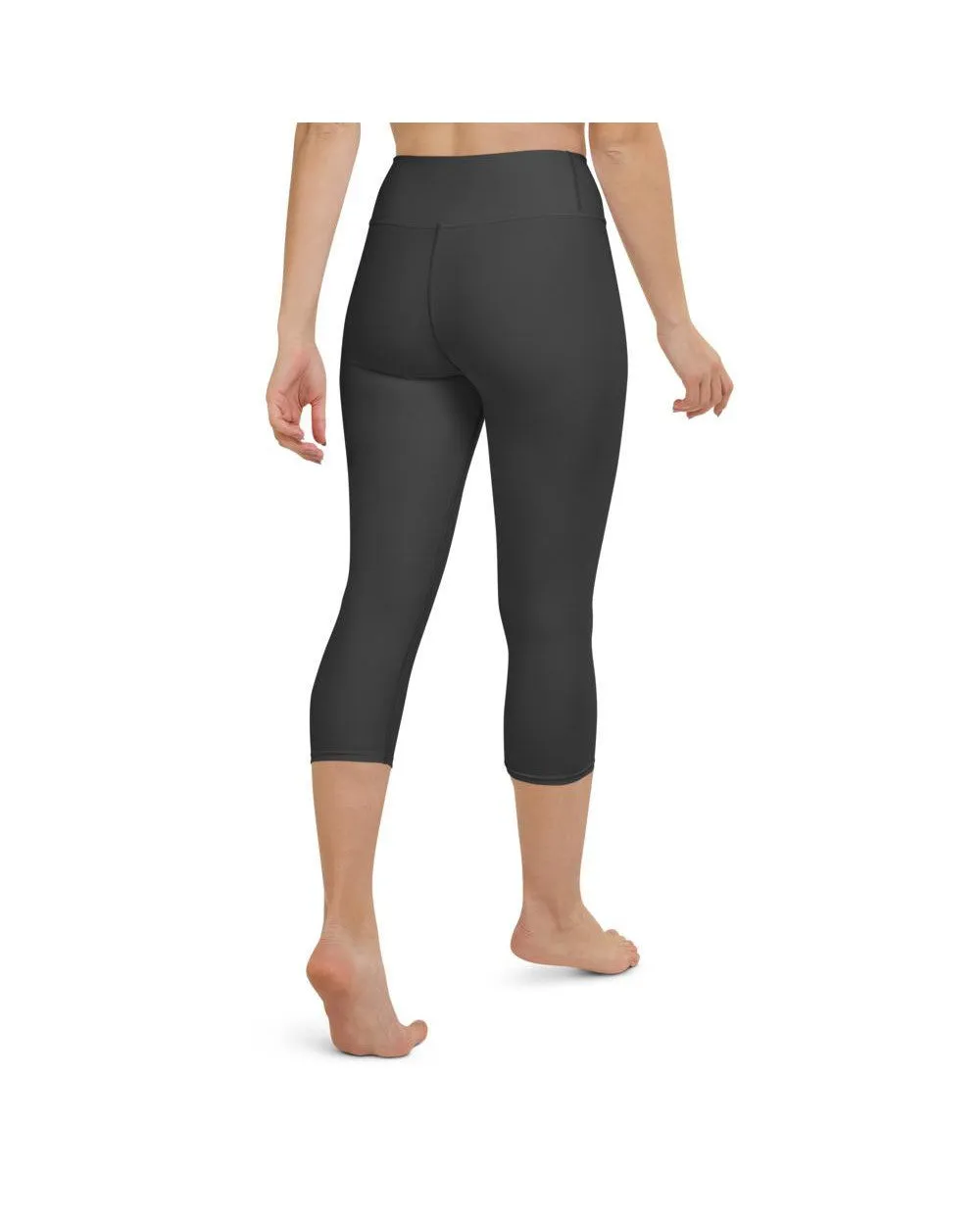 Solid Charcoal Grey Yoga Capris