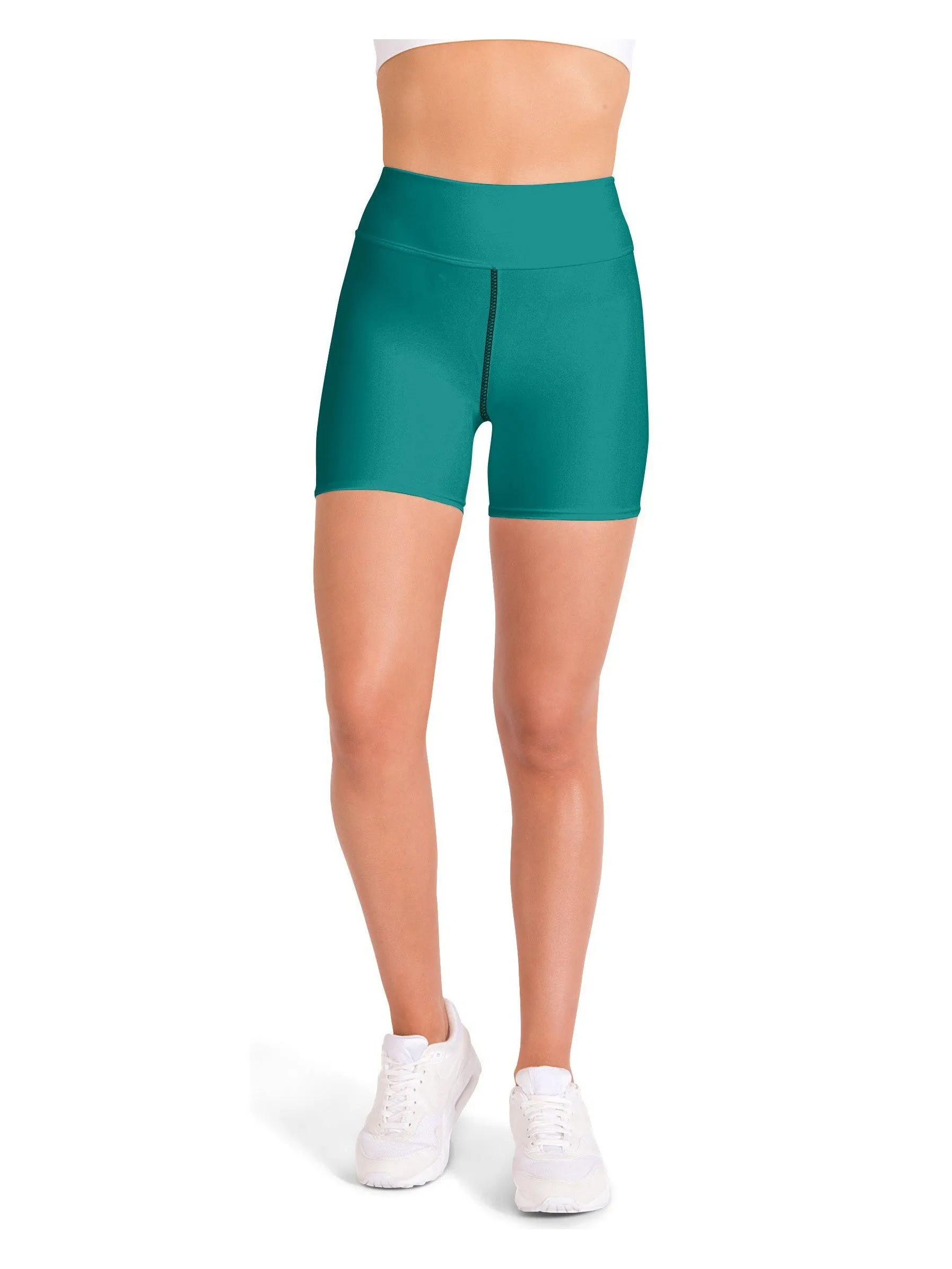 Solid Teal Yoga Shorts