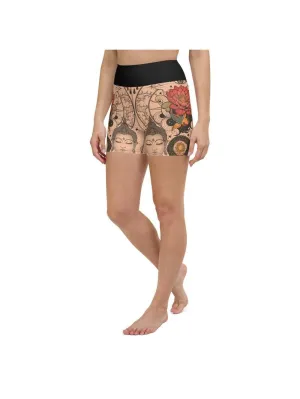 Tattooed Lotus Yoga Shorts