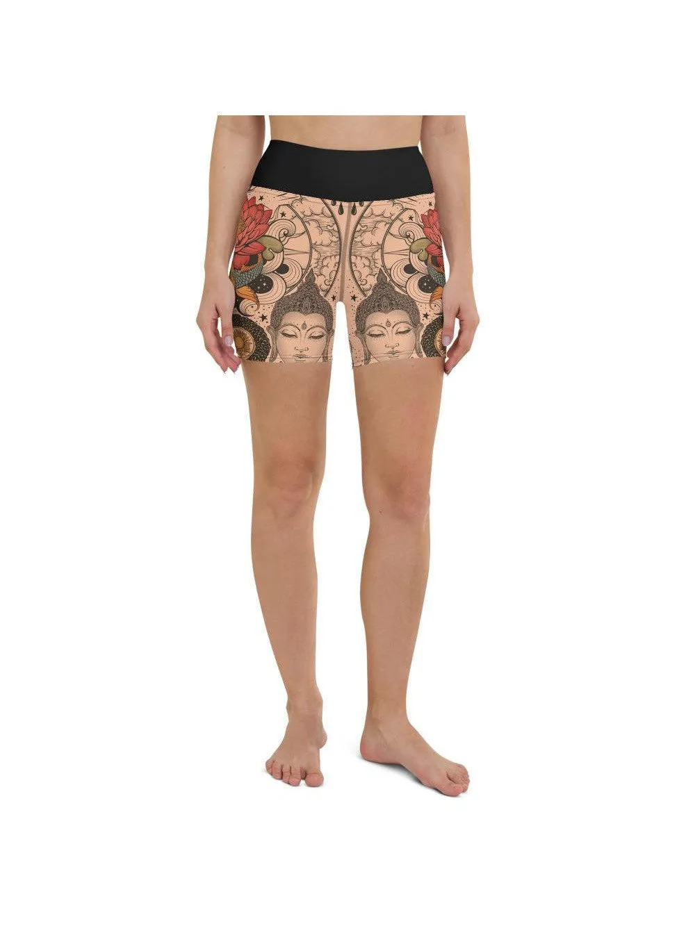 Tattooed Lotus Yoga Shorts