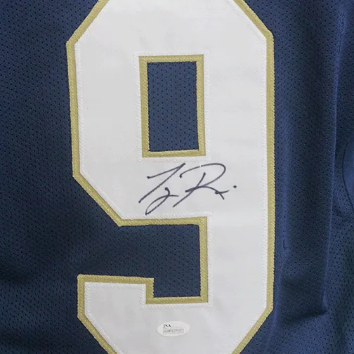 Tony Rice Notre Dame Autographed Blue Football Jersey (JSA)