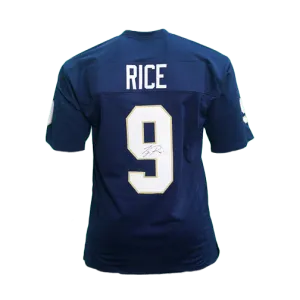 Tony Rice Notre Dame Autographed Blue Football Jersey (JSA)