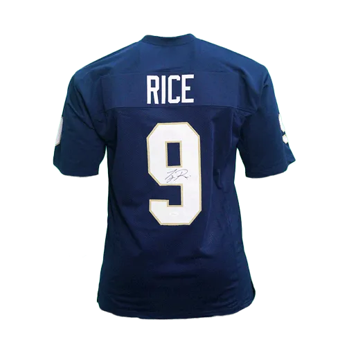 Tony Rice Notre Dame Autographed Blue Football Jersey (JSA)