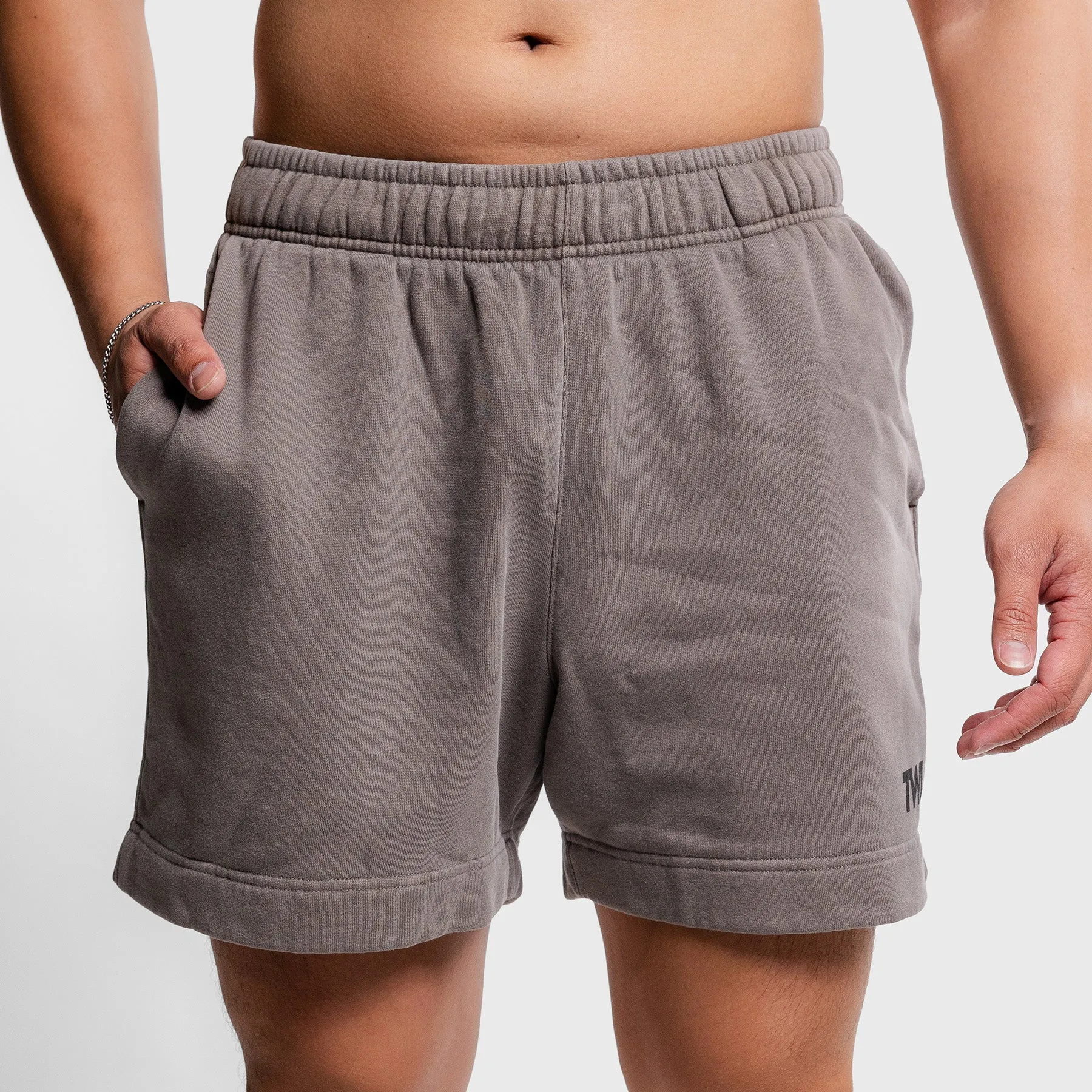 TWL - RELAXED TRACK SHORTS - FADED GREY