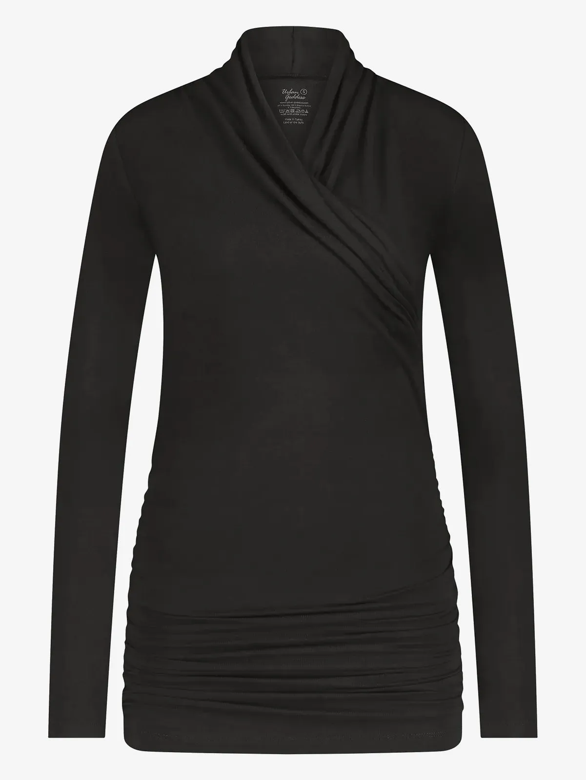 Urban Goddess Good Karma Long Sleeve Yoga Top - Onyx Black