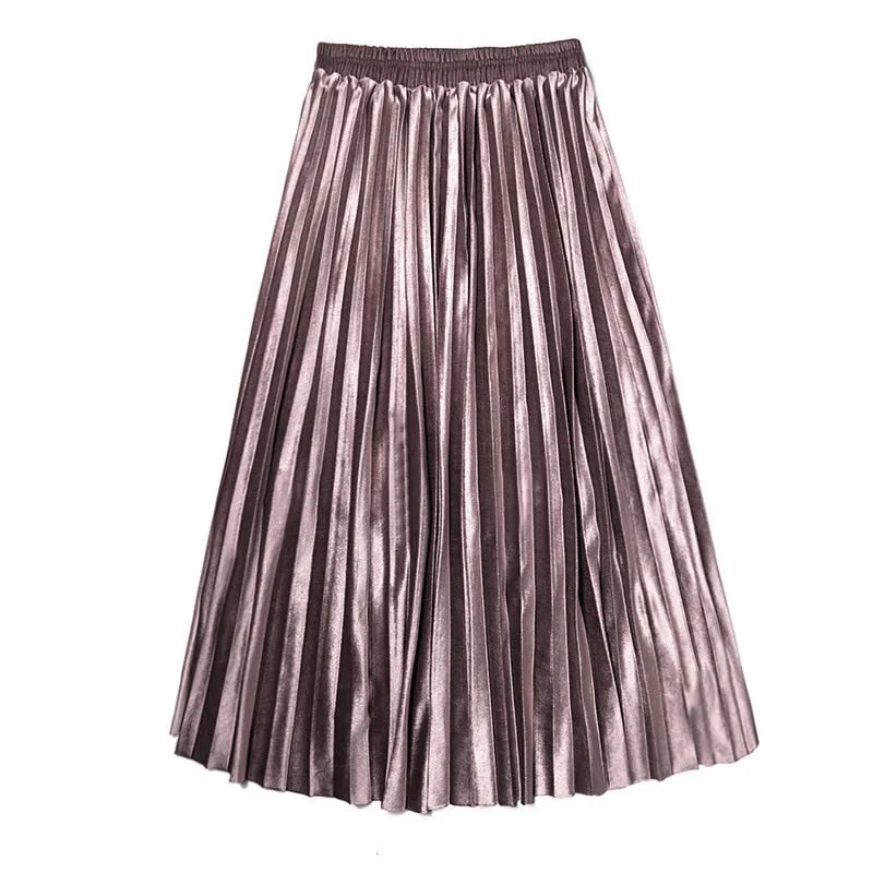 Waistline Mid-calf Skirt