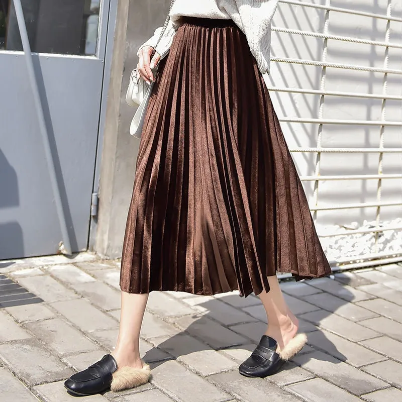 Waistline Mid-calf Skirt