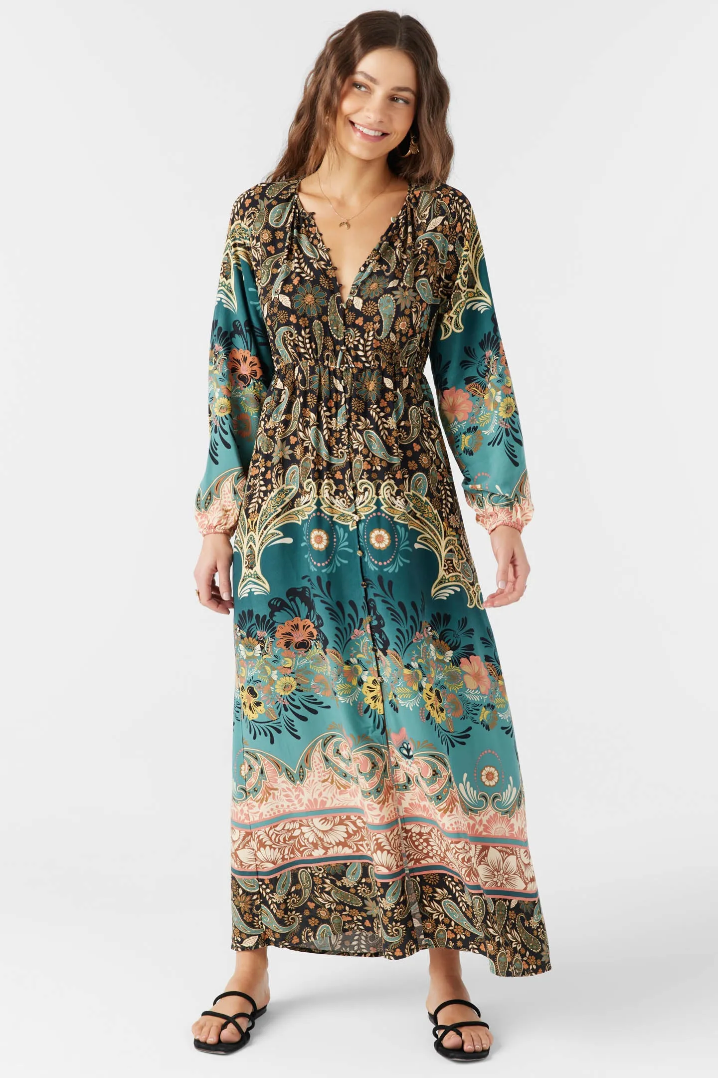 WESLYNN LONG SLEEVE MAXI DRESS