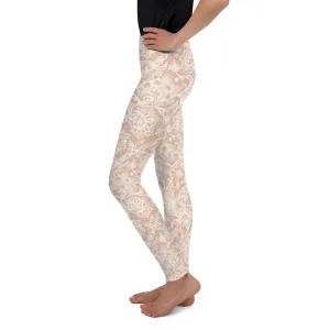 White Faux Lace Youth Leggings