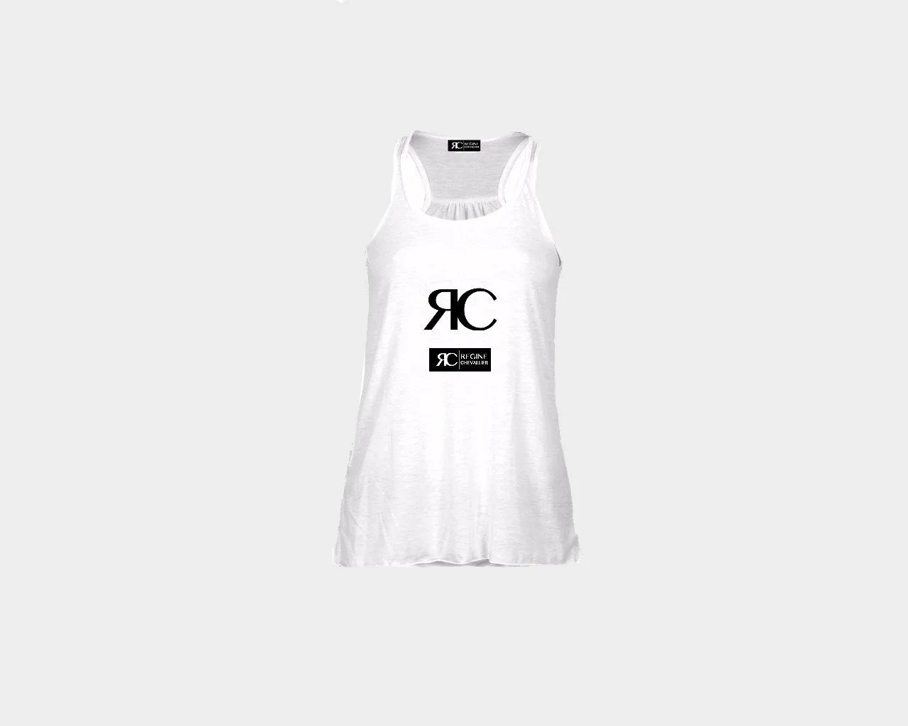 White Racerback Tank Top - RC