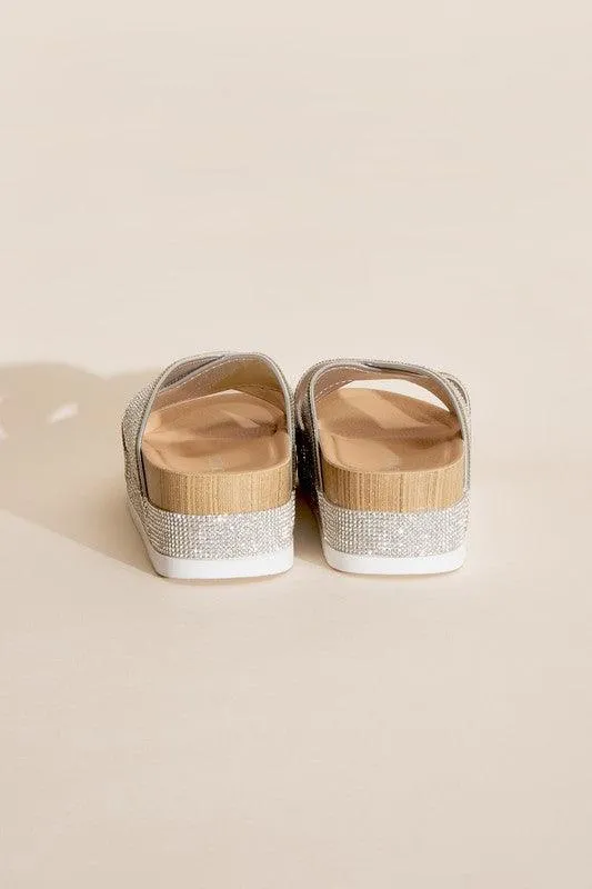 Womens Apollo Rhinestone Slides