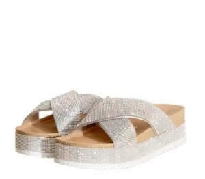 Womens Apollo Rhinestone Slides