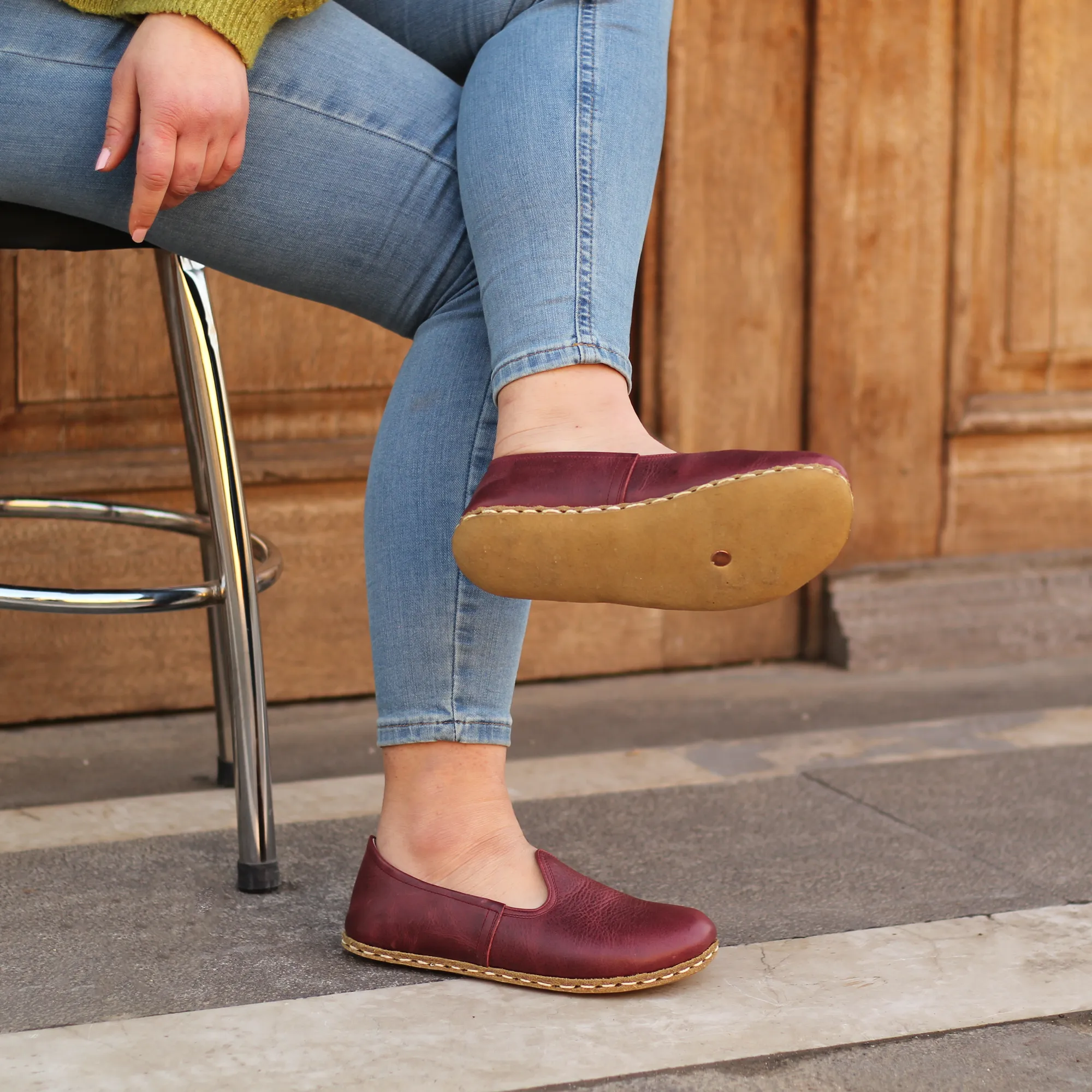 Women's Barefoot Grounding Shoes - Burgundy