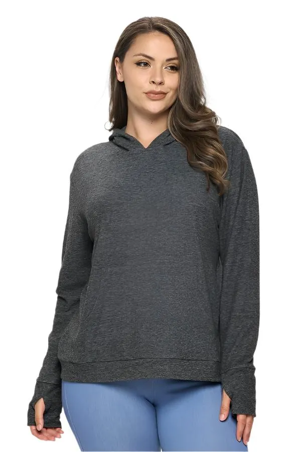 Women's Regular and Plus Size French Terry Activewear Hoodie - Great for Cool Mornings, Workout Gear and Layering