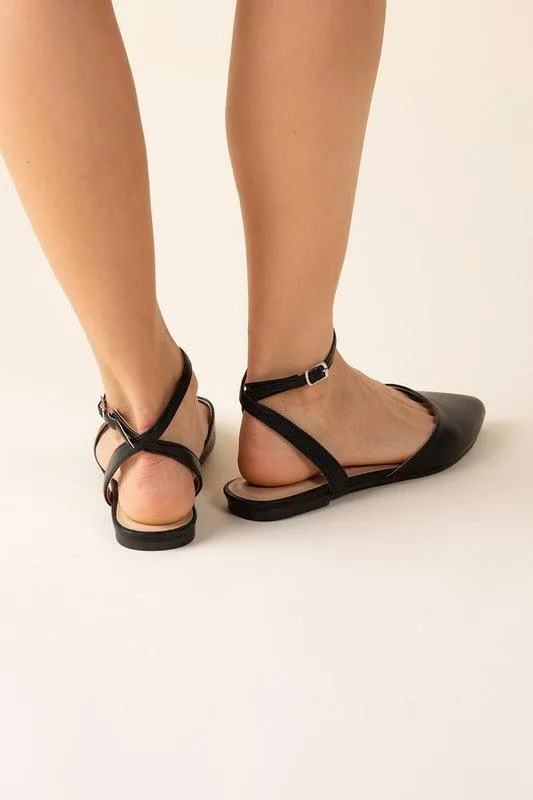 Womens Shoes Linden Ankle Strap Flats