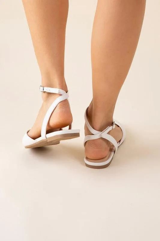 Womens Shoes Linden Ankle Strap Flats