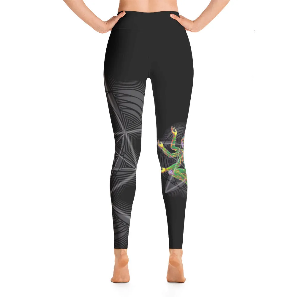 Yoga Leggings w/ Mantis print by Luke Brown